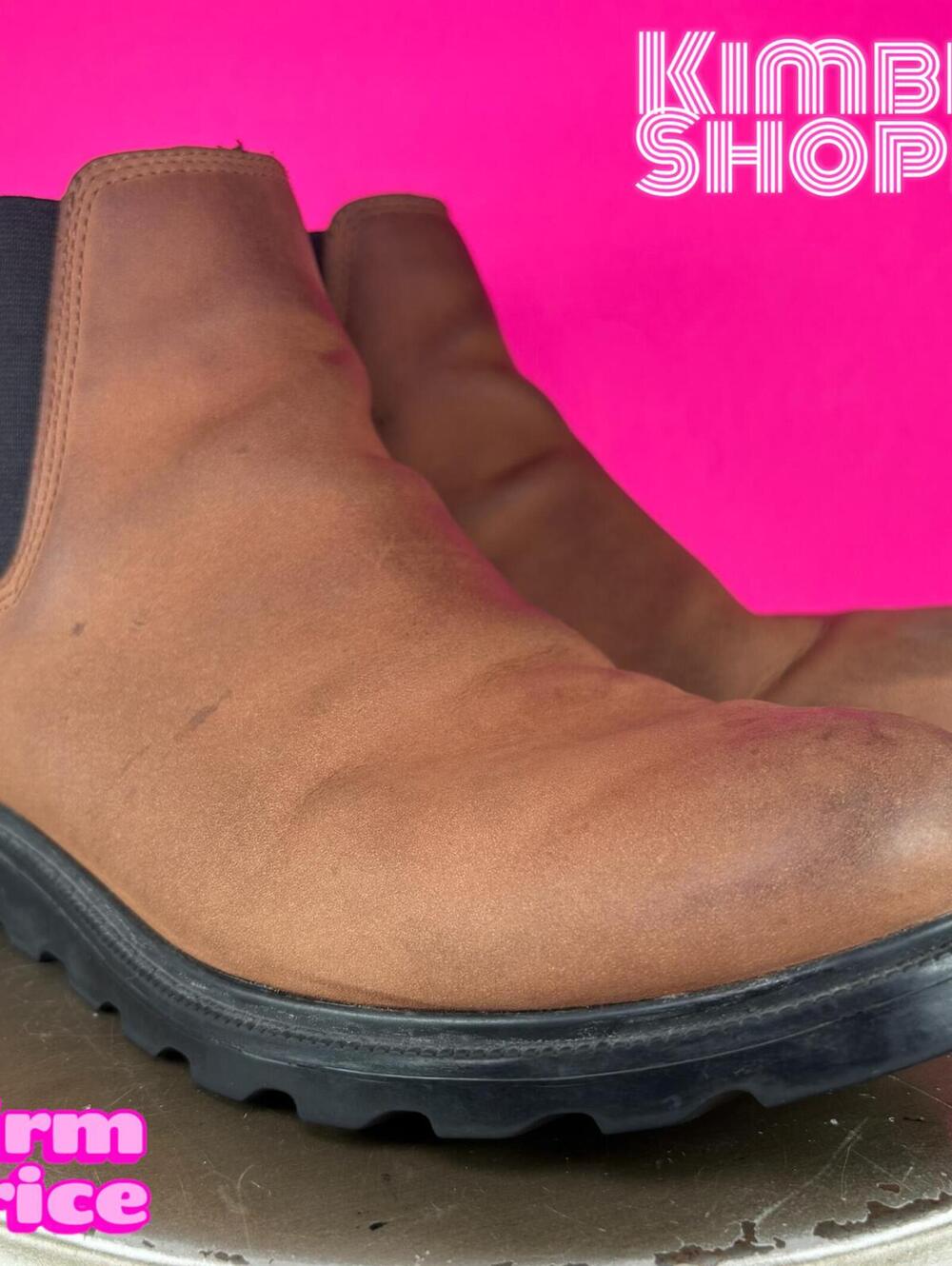 Sorel Ainsley Brown Leather Lug Sole Chelsea Boot US 8.5 EU 39.5 UK 6.5